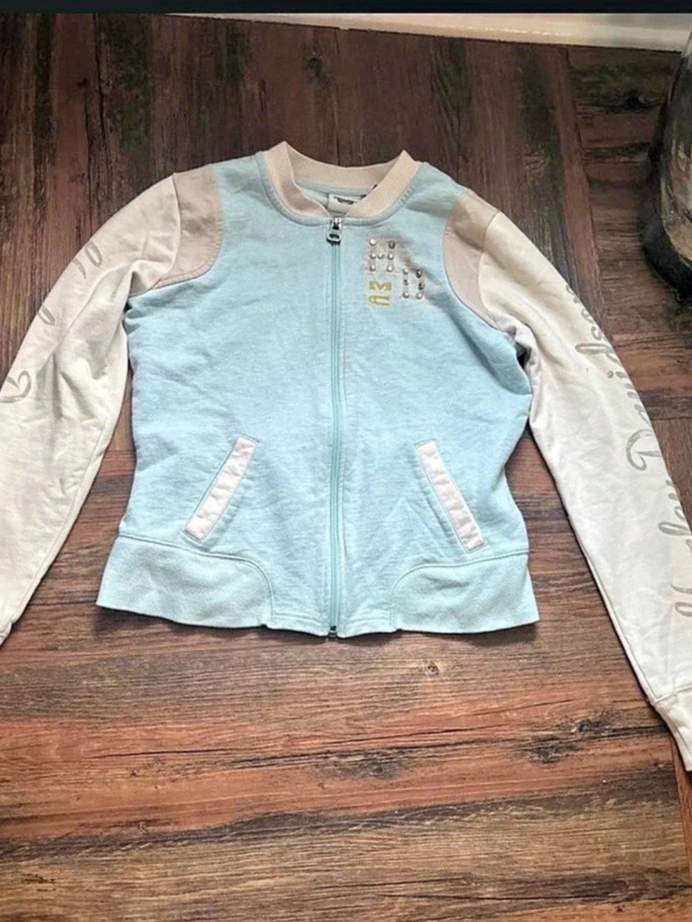 Harley-Davidson Women's Blue & White Varsity Jacket Size Medium